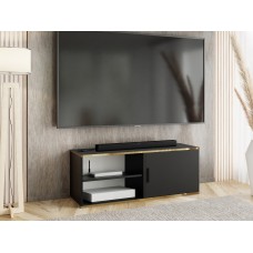 Atvērts TV galdiņš ROJO 2, Melns/Zelts